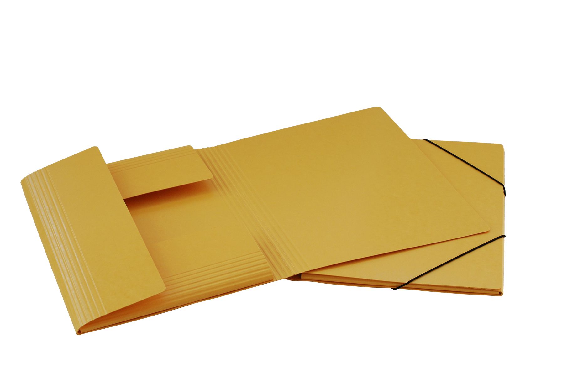 Erola Gummibandmappe A4 ohne Fenster gelb mit 3 Klappen, Nr. 33299