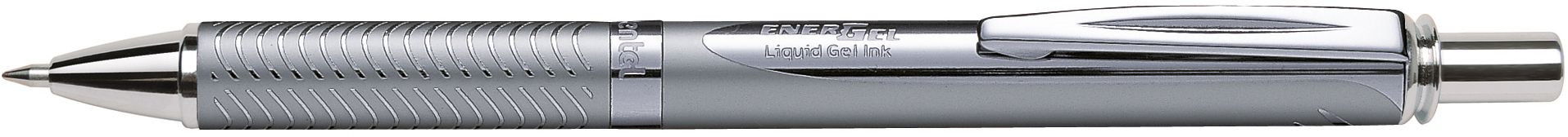 Tintenroller Pentel Energel Sterling Schaft silber, 0,7 mm, Tinte blau