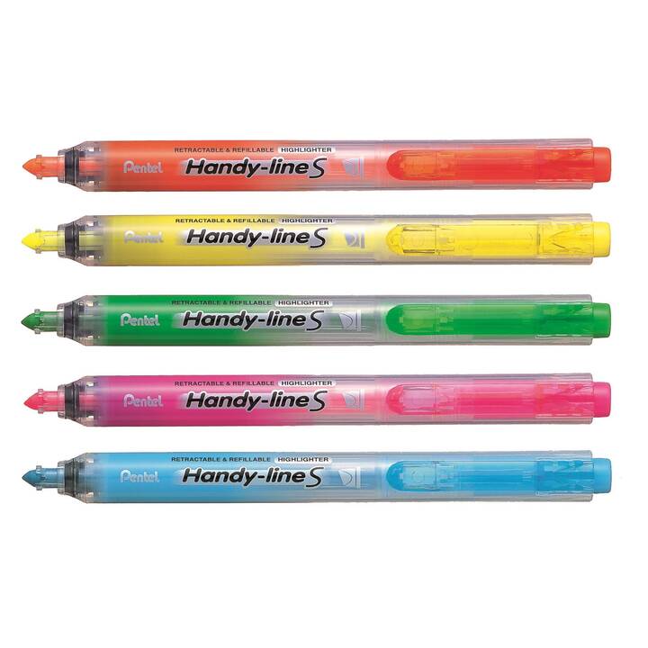 Textmarker Pentel Handy-line S 5er Set farbig assortiert