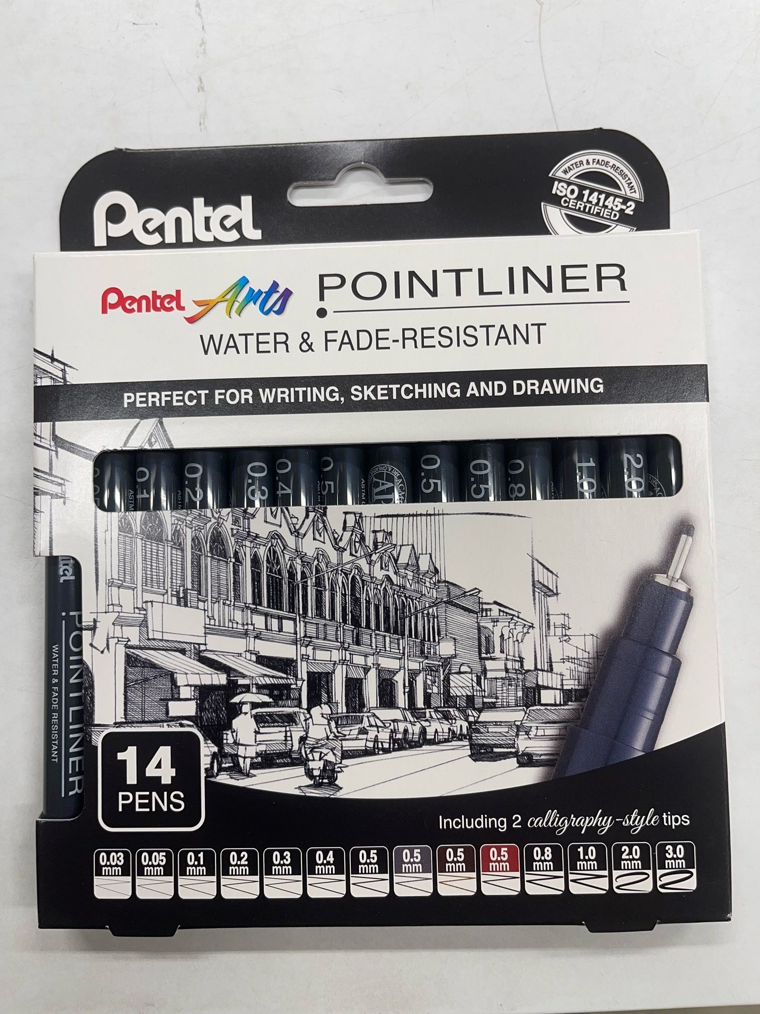 Pentel Pointliner Fineliner 14er Set schwarz
