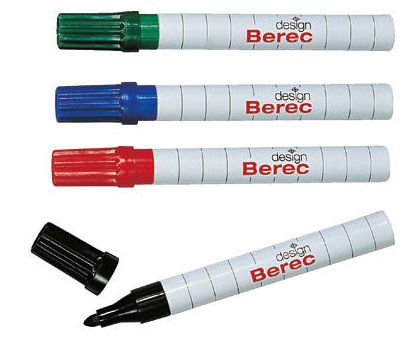 Berec Flipchart- und Whiteboardmarker 1-4 mm, Etui à 4 Farben