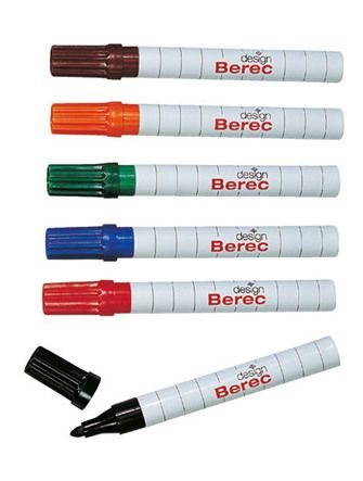 Berec Flipchart- und Whiteboardmarker 1-4 mm, Etui à 6 Farben