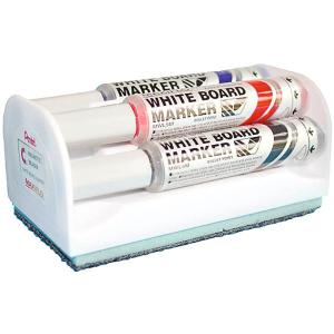 Whiteboardmarker Pentel Maxiflo 4er Box inkl. magnetische Wischbox, 6 mm