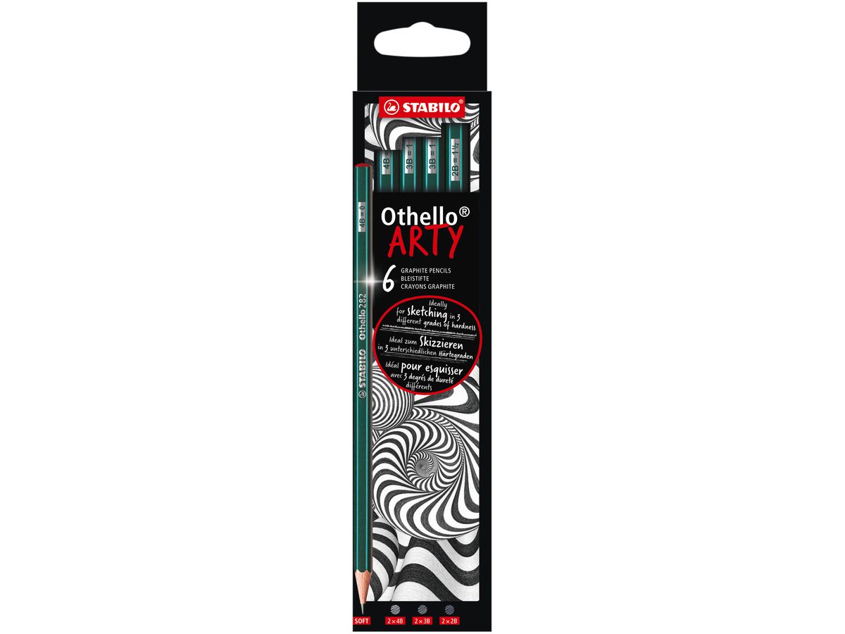 Bleistift Stabilo Othello Arty Soft 2x4B, 2x3B, 2x2B SOL. VORRAT!!!