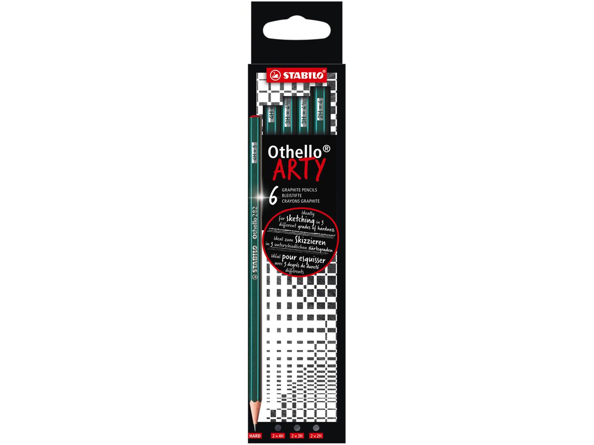 Bleistift Stabilo Othello Arty Hart 2x4H, 2x3H, 2x2H SOL. VORRAT!!!