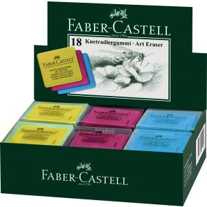 Faber-Castell Knetgummi ART ERASER farbig sortiert gelb, rot, blau