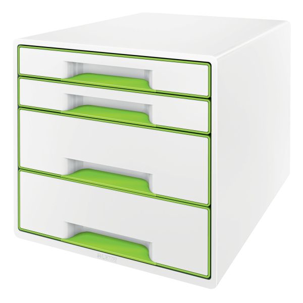 Leitz Wow Cube Schubladenelement 4 Schubladen grün/weiss SPEZIALBEST.