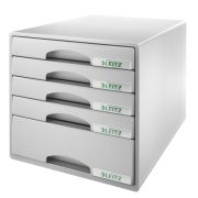 Leitz Plus Schubladenbox grau 1 hohe 4 flache Schubladen SPEZIALBEST.