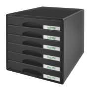 Leitz Plus Schubladenbox schwarz 6 flache Schubladen SPEZIALBESTELLUNG