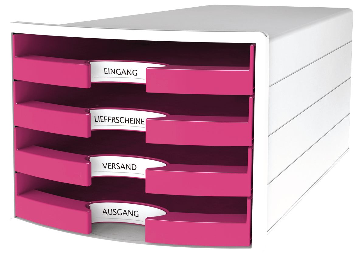 Schubladenelement HAN 4 er Schubladen A4/C4, pink, 294 x 235 x 368 mm