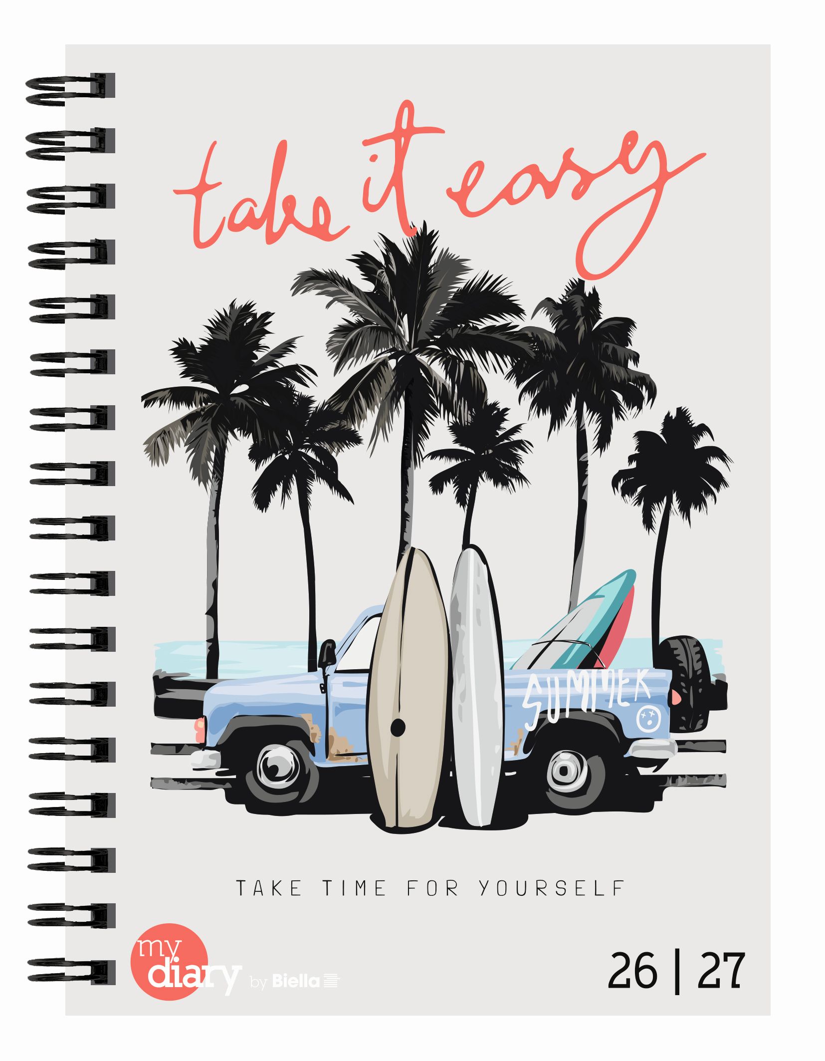 Schüleragenda mydiary 12 x 16,5 cm 3 1/2 Tage pro Seite, Wire-O, Easy