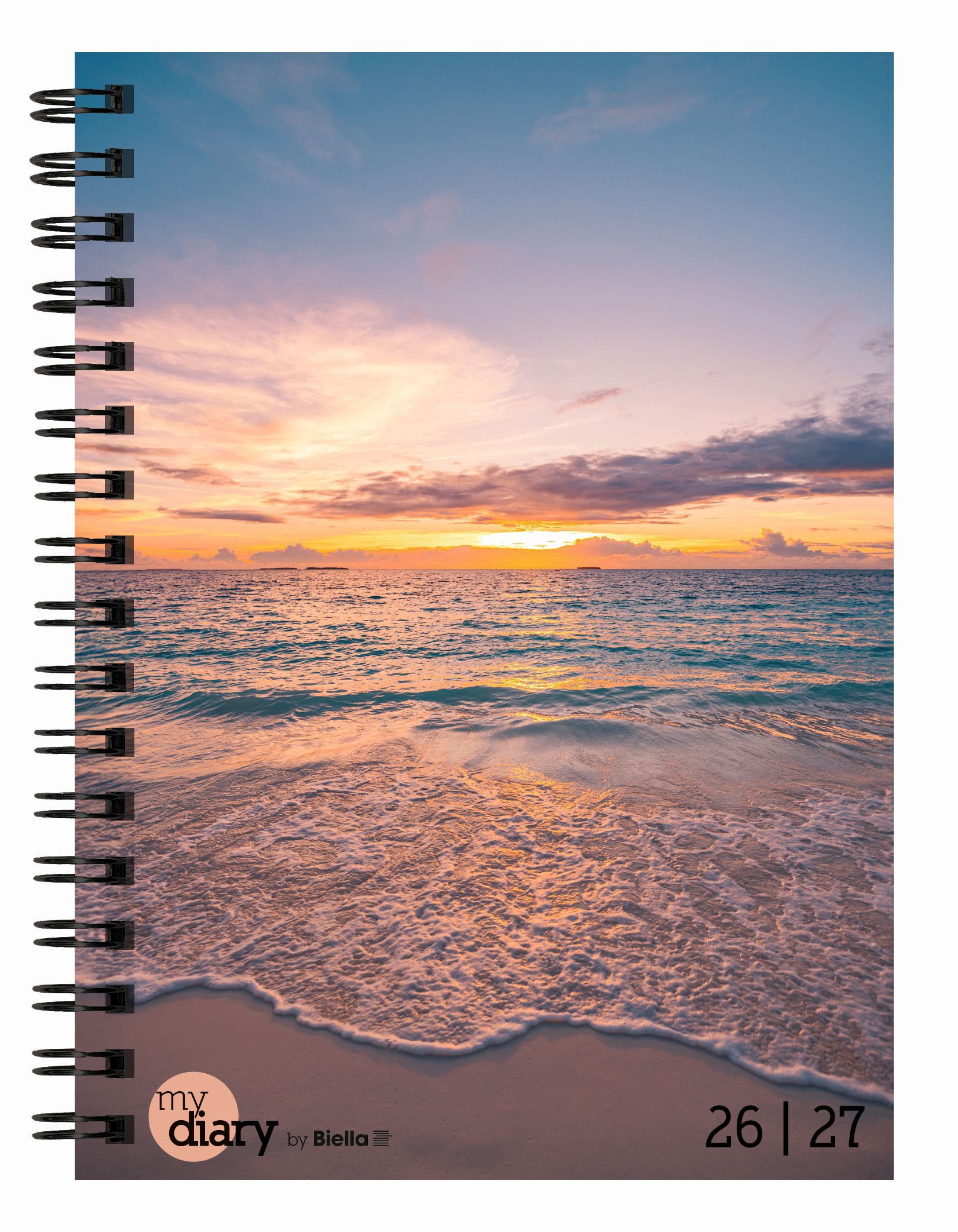 Schüleragenda mydiary 12 x 16,5 cm 3 1/2 Tage pro Seite, Wire-O, Sunset
