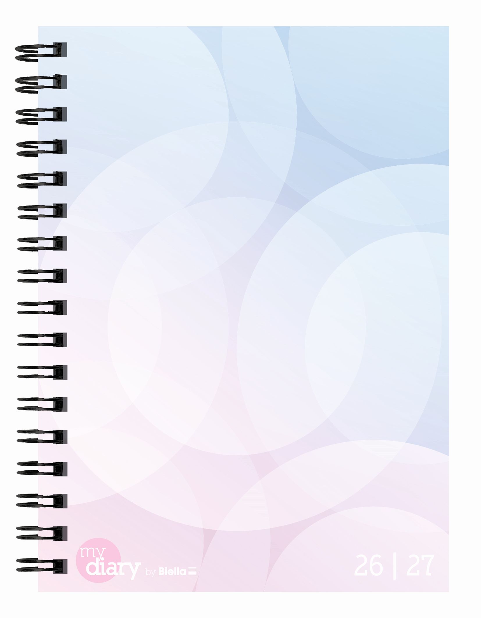 Schüleragenda mydiary 12 x 16,5 cm 3 1/2 Tage pro Seite, Wire-O, Pastel