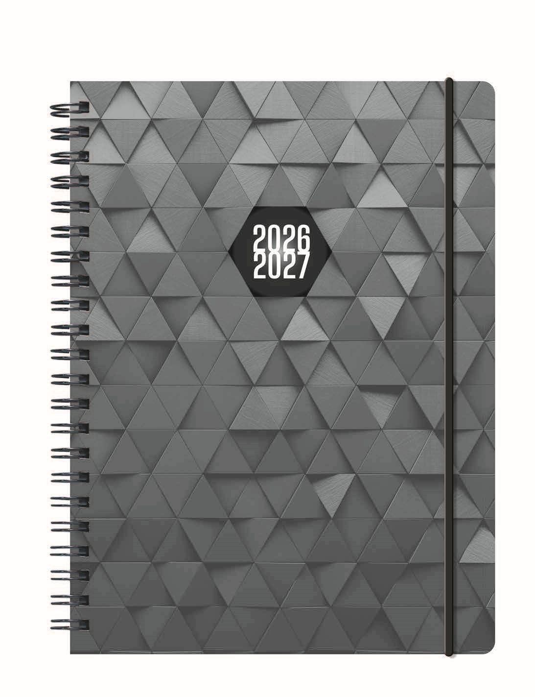 Schüleragenda Herlitz A5 MustHave Geometric Grey 1 Woche auf 2 Seiten SPEZ