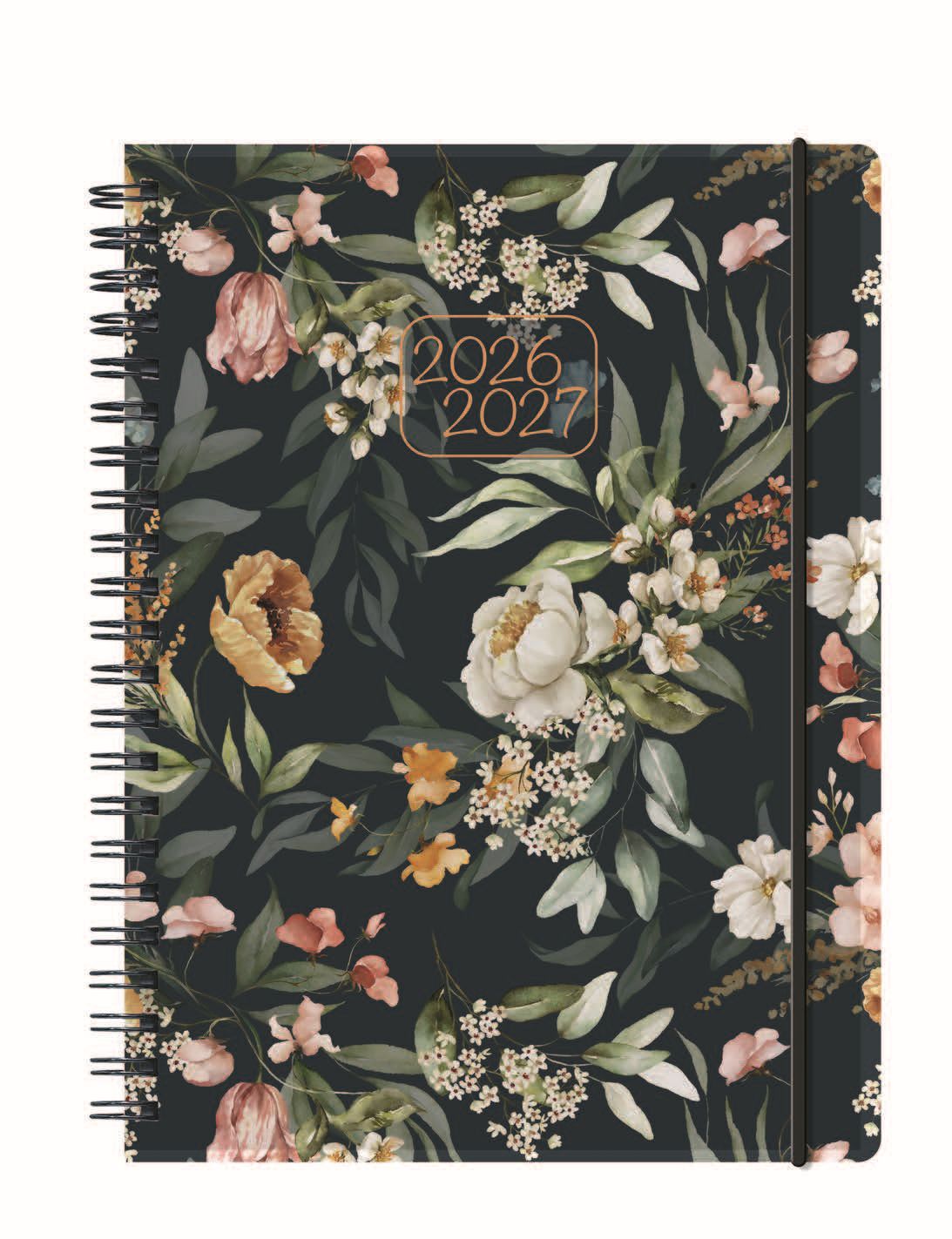 Schüleragenda Herlitz A5 MustHave Flowers Grey 1 Woche auf 2 Seiten SPEZIA