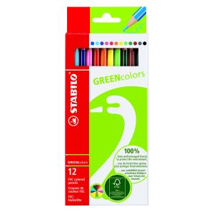 Farbstift Stabilo FSC Green Colors Schachtel à 12 Farben, Nr. 6019/2-121