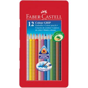 Farbstift Faber Castell Colour Grip 2001 Metalletui mit 12 Farben