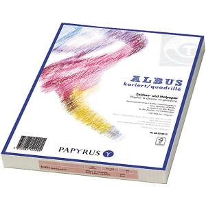 Albus A3 160 gm2 weiss 5 mm kariert einseitig, Pk. à 100 Blatt, SOL.VORRAT!!