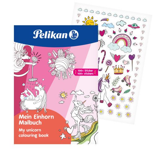 Pelikan Malbuch inkl. 100 Sticker Mein Einhorn, 48 Seiten