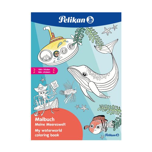 Pelikan Malbuch A4, 48 Seiten Meine Meereswelt mit Stickern