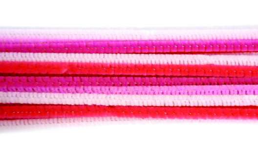 Pfeifenputzer 6 mm, 30 cm, Rosa-Mix Beutel à 20 Stk. SPEZIALBESTELLUNG