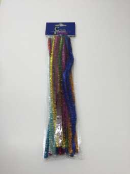 Pfeifenputzer 8 mm, 30 cm, 8 Farben Glitter, 24 Stk. SPEZIALBESTELLUNG