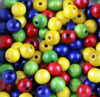 Holzperlen 12 mm gemischte Farben Beutel à 38 Stück SPEZIALBESTELLUNG!