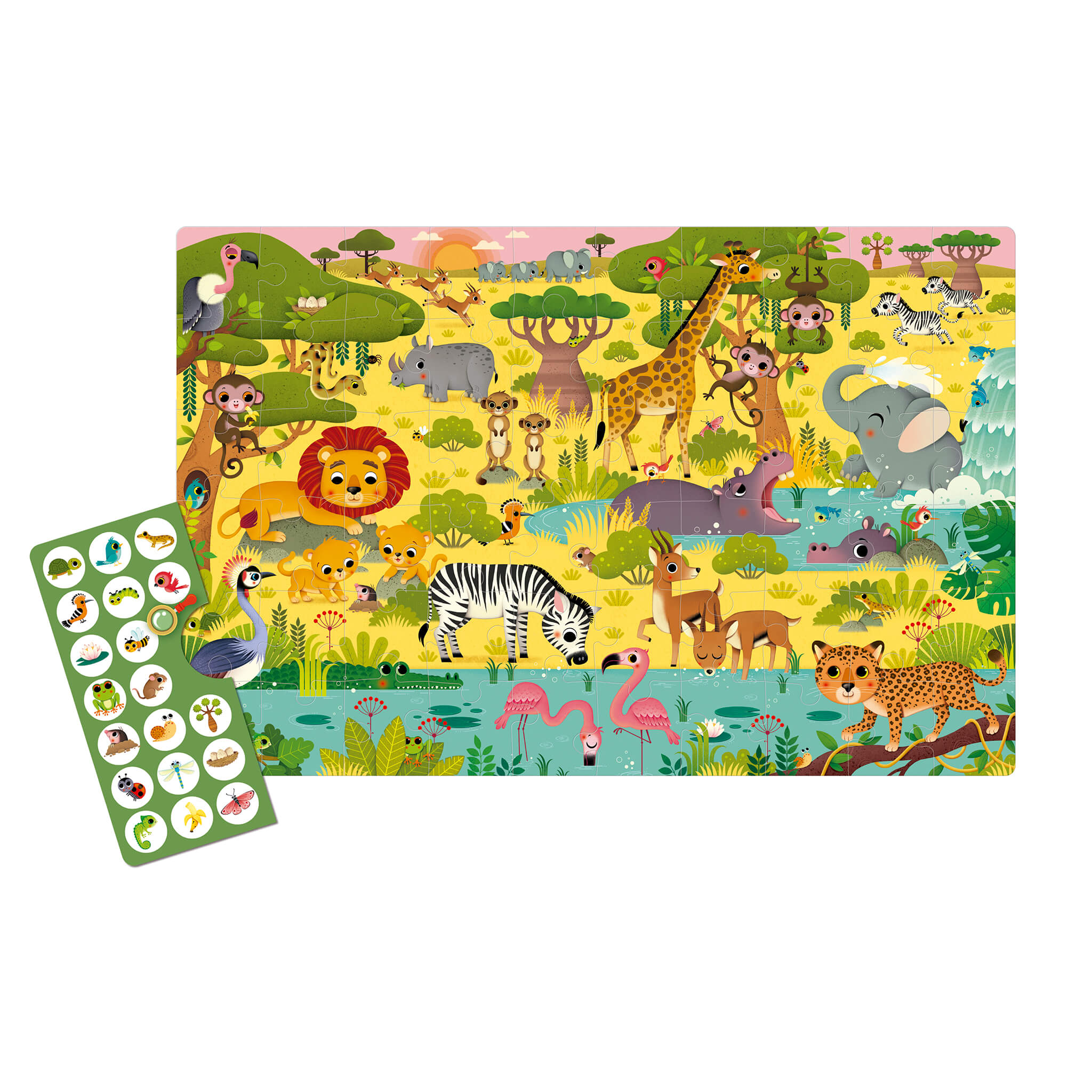 Wimmel Puzzle Junior Savanne 60 Puzzleteile 6 x 6 cm