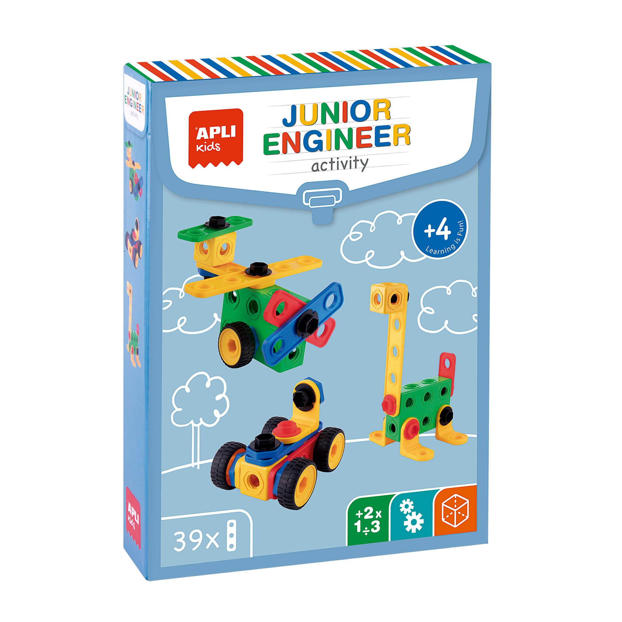Bauspiel Junior Ingenieur 39 Teile sortiert, 1 Werkzeug