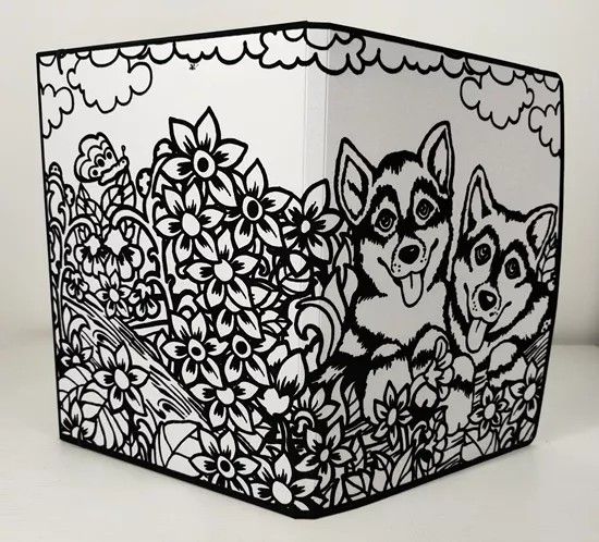 TataRuga Samtmappe B4 Huskys SPEZIALBESTELLUNG