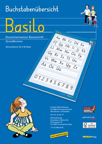 Basilo, Buchstabenübersicht Abreissblock