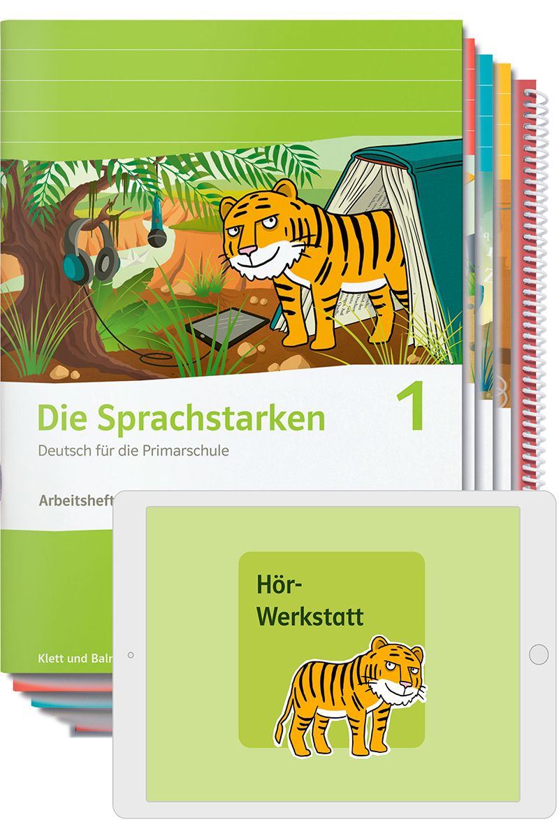 Die Sprachstarken 1, Paket mit 5 Arbeits heften, inkl. 3 digitale Werkstätten