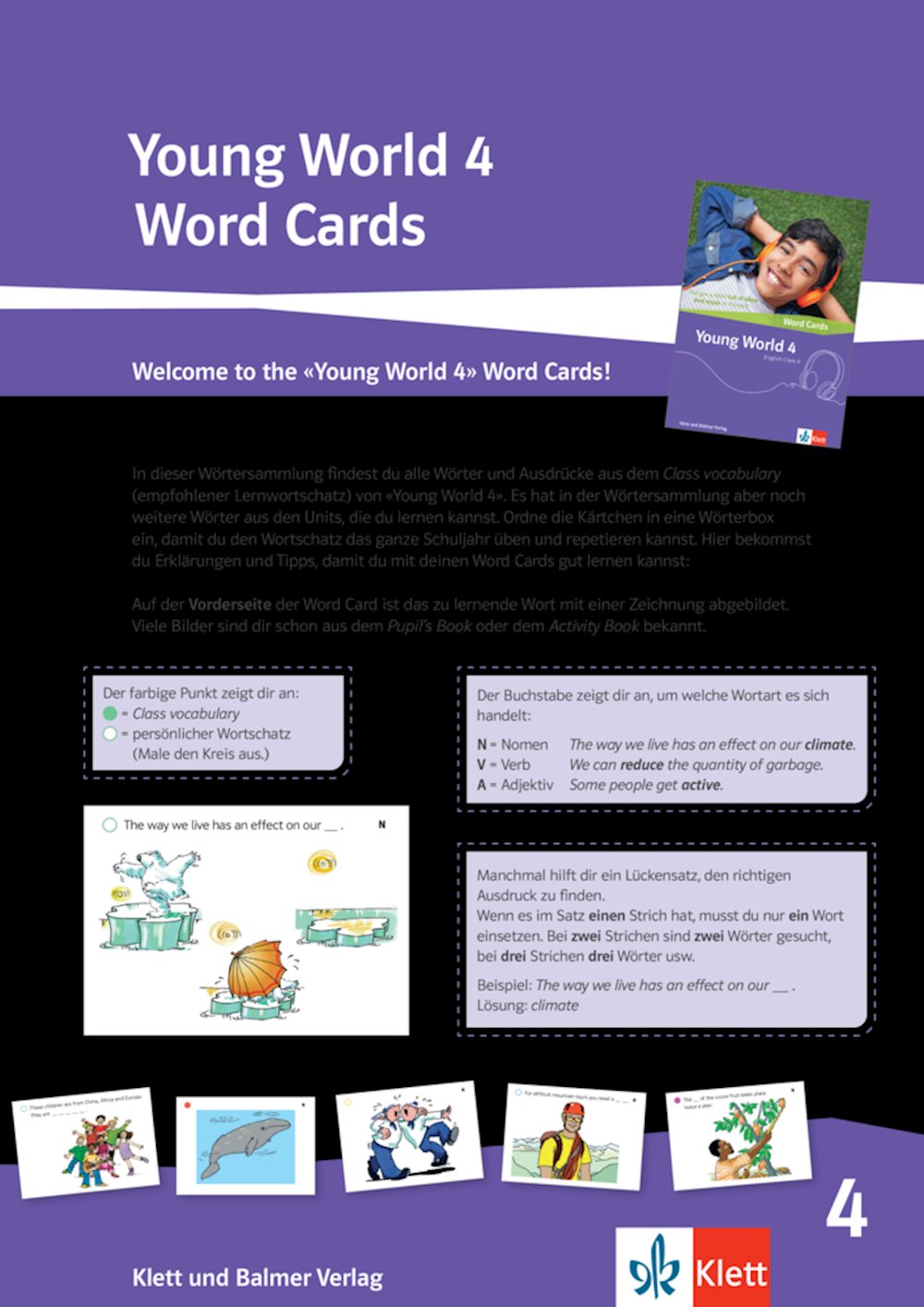 Young World 4, Word Cards, 6. Kl. 