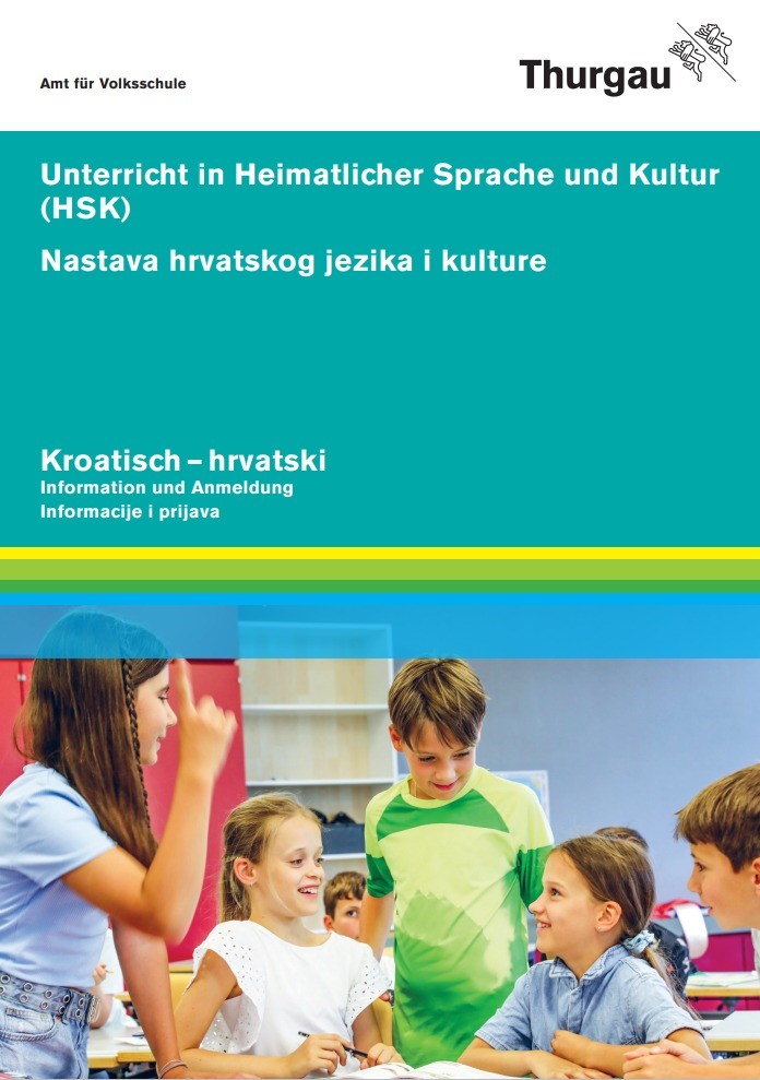 Informationsflyer HSK kroatisch f. Unterricht in heimatkundl. Sprache