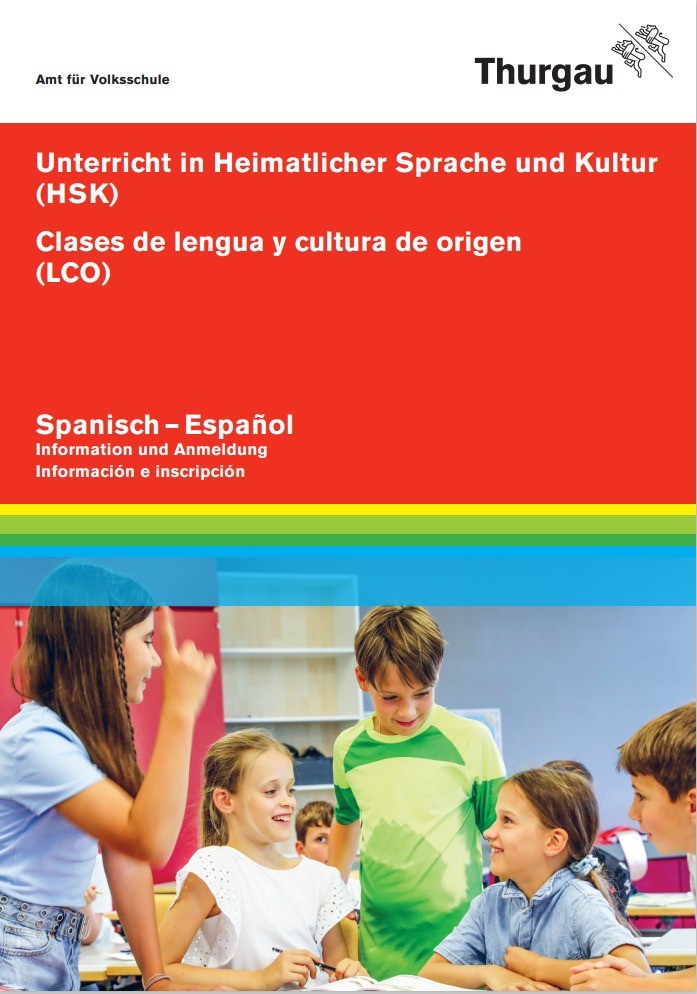 Informationsflyer HSK spanisch f. Unterricht in heimatkundl. Sprache