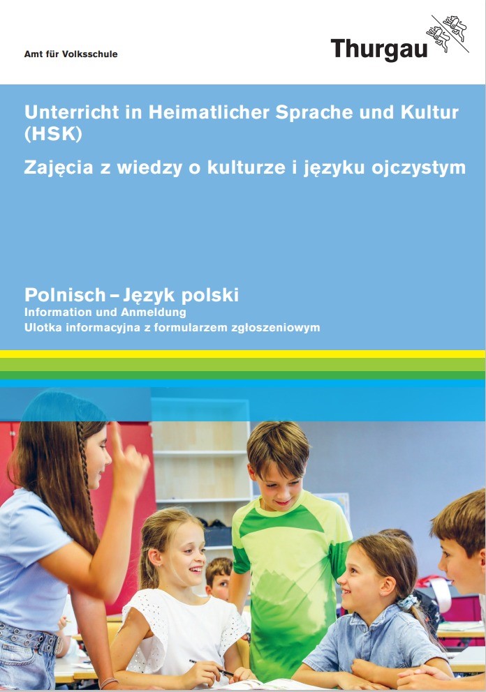Informationsflyer HSK polnisch f. Unterricht in heimatkundl. Sprache