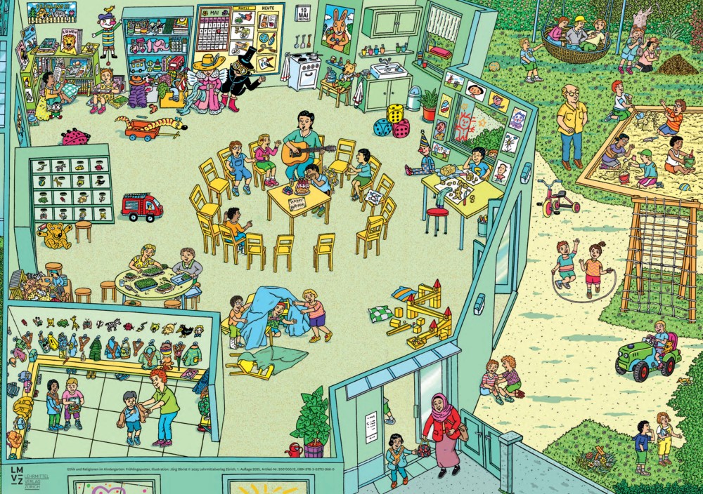 Ethik und Religionen im Kindergarten Frühlingsposter A1, SPEZIALBESTELLUNG!
