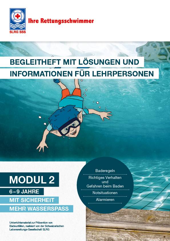 Wassersicherheit, Modul 2, Begleitheft 6 - 9 Jahre, SPEZIALBESTELLUNG