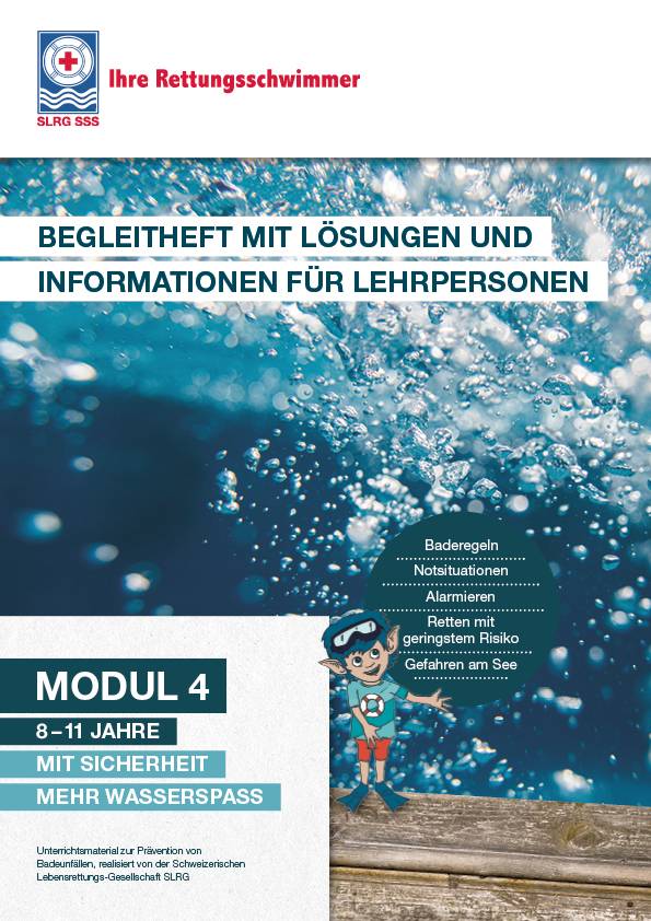 Wassersicherheit, Modul 4, Begleitheft 8 - 11 Jahre, SPEZIALBESTELLUNG