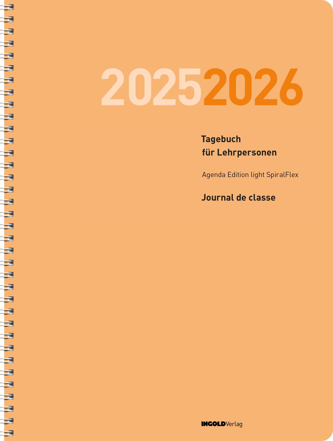 Lehrerinnen- und Lehrertagebuch Spiralbind. LIGHT, 2025/26